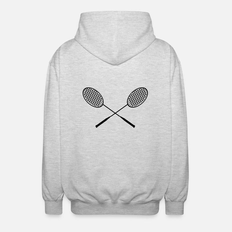 badminton rackets - Unisex Kapuzenjacke - Hellgrau meliert