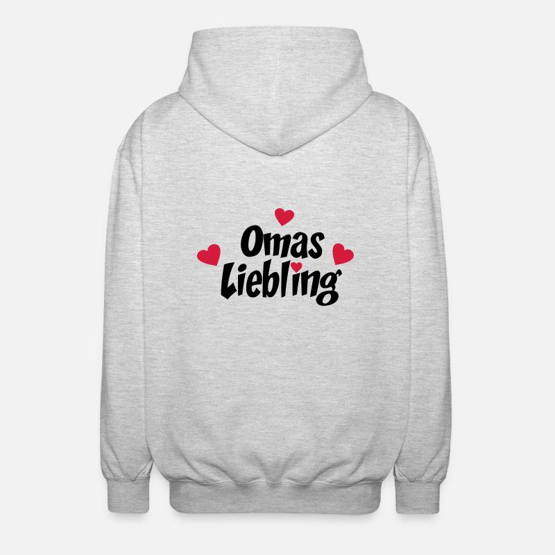 Oma - Unisex Kapuzenjacke - Hellgrau meliert