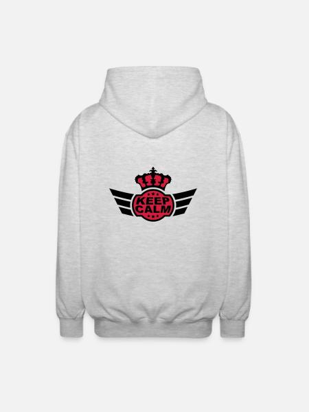 Keep Calm - Unisex Hooded Jacket - light heather grey