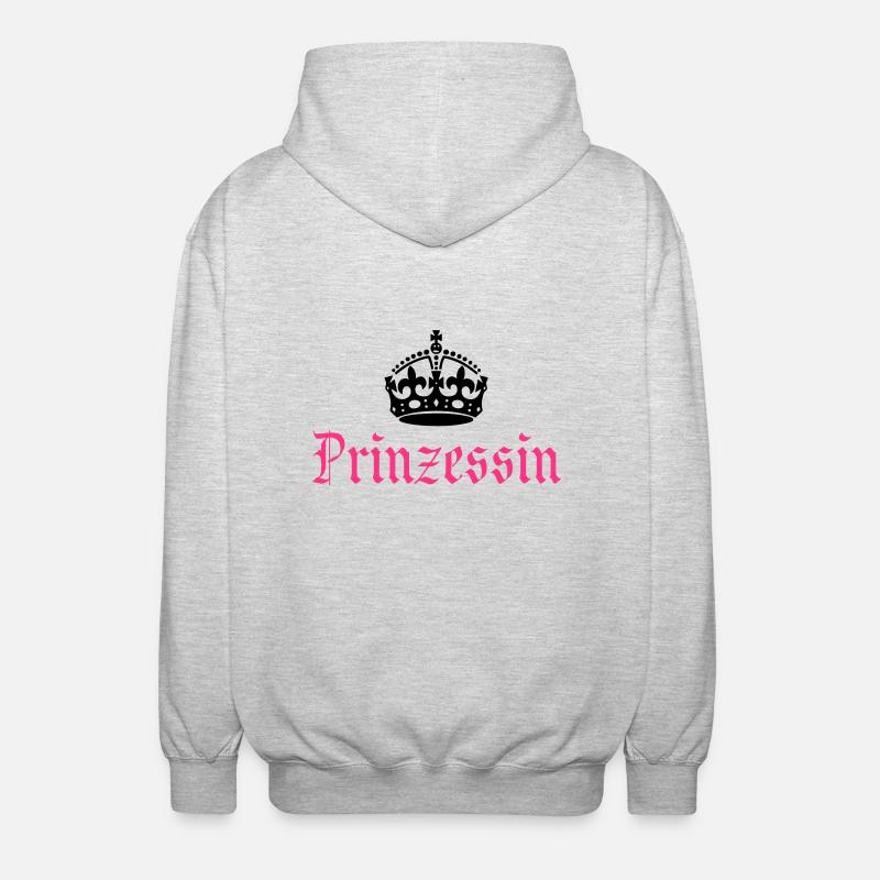 Princesse avec la couronne - Veste à capuche unisexe - gris clair chiné
