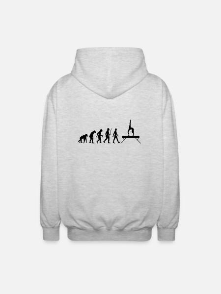 Evolution Schwebebalken - Unisex Kapuzenjacke - Hellgrau meliert