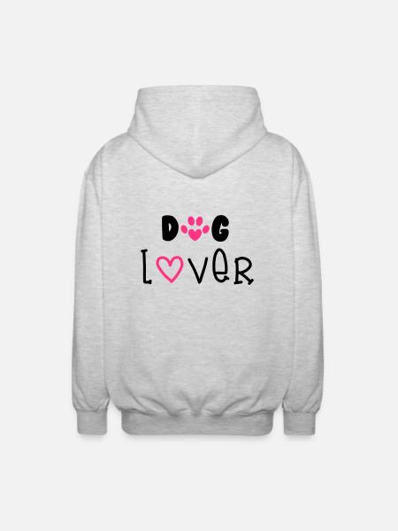 Dog Lover - Unisex Hooded Jacket - light heather grey
