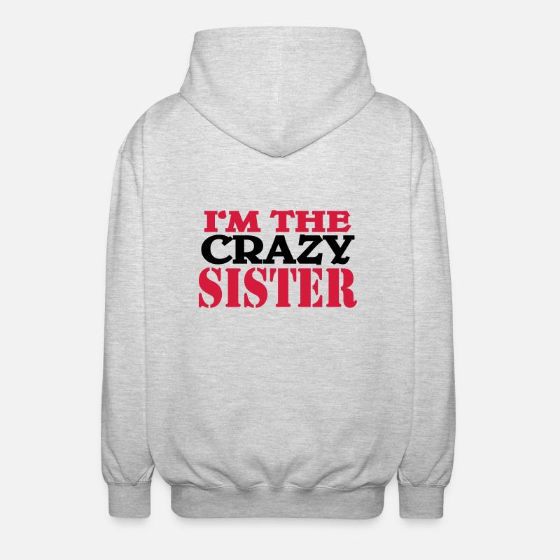 I'm the crazy Sister - Veste à capuche unisexe - gris clair chiné