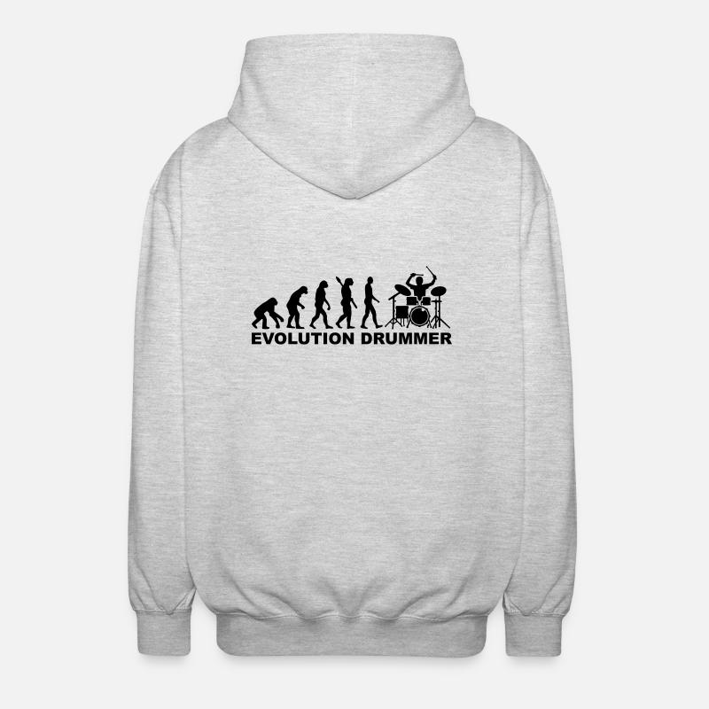 Evolution Drummer - Veste à capuche unisexe - gris clair chiné