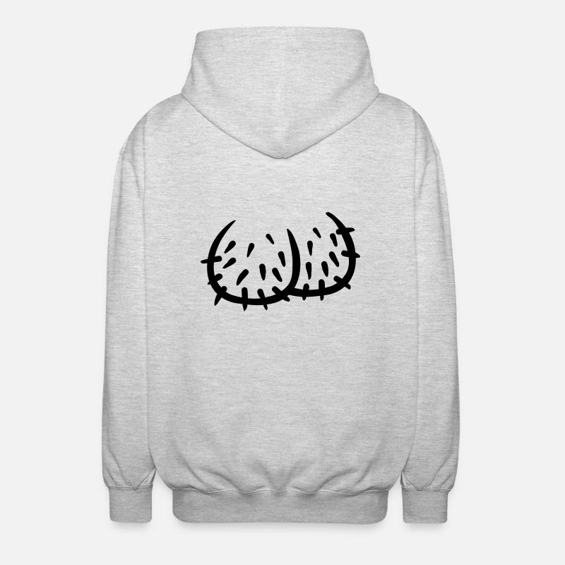 Penis - Unisex Kapuzenjacke - Hellgrau meliert