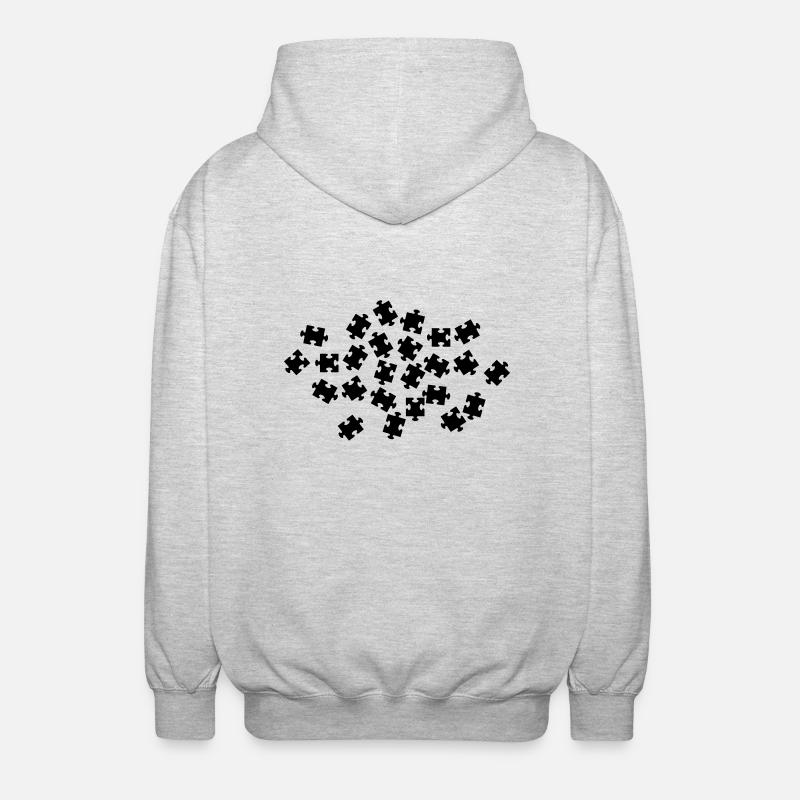 Puzzle - Veste à capuche unisexe - gris clair chiné