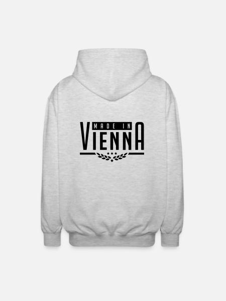 made_in_vienna_aa1 - Unisex Kapuzenjacke - Hellgrau meliert