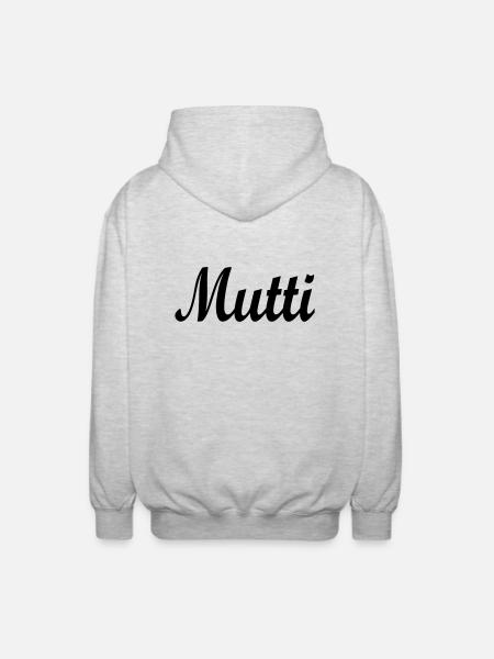mutti - Unisex Kapuzenjacke - Hellgrau meliert