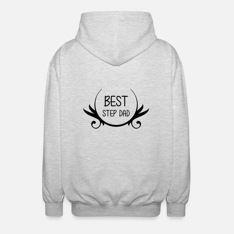 Best Step Dad - Unisex Kapuzenjacke - Hellgrau meliert