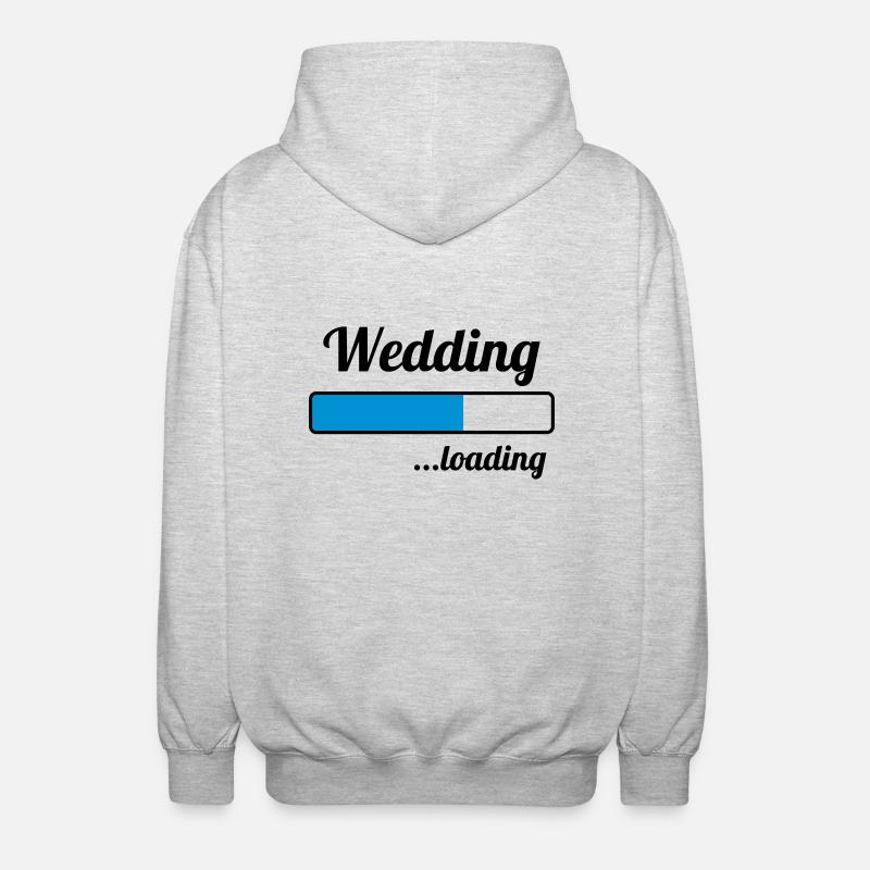 Wedding ...loading - Unisex Hooded Jacket - light heather grey