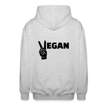 Vegan - Veste à capuche unisexe - gris clair chiné - Dos - AI Model Male 185 light (185cm)