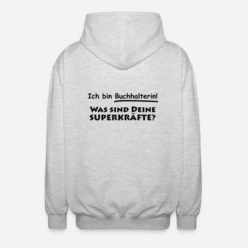 ich bin buchhalterin - Unisex Kapuzenjacke - Hellgrau meliert