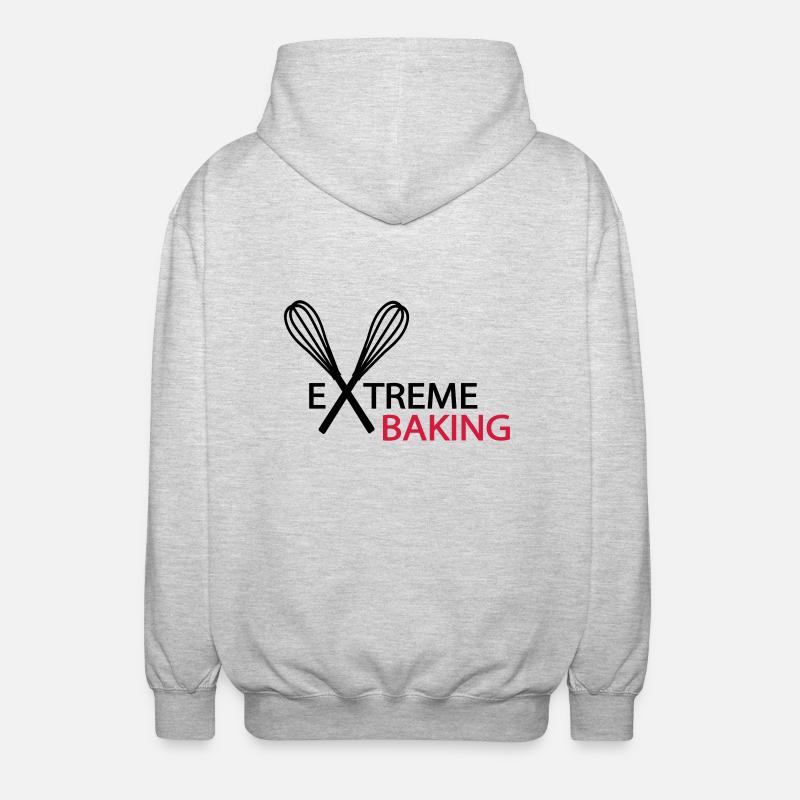 to bake - Unisex Hooded Jacket - light heather grey