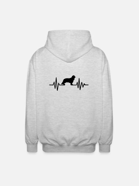 Cavalier King Charles - Unisex Kapuzenjacke - Hellgrau meliert