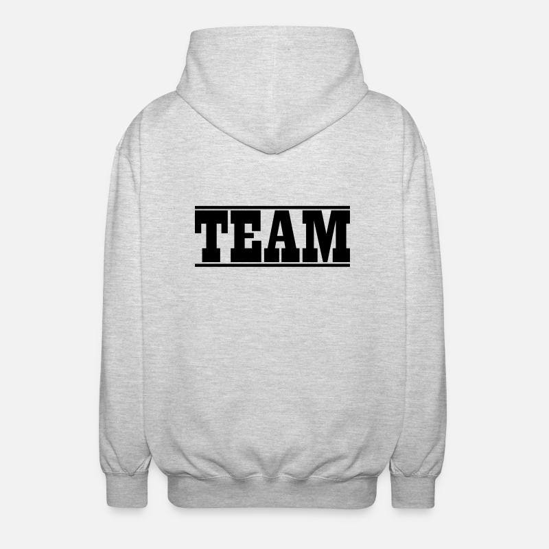 Conception d'équipe - Veste à capuche unisexe - gris clair chiné