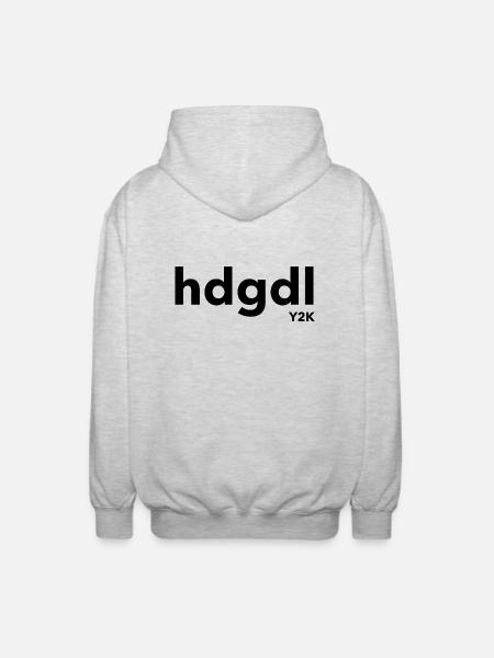 hdgdl Y2K schwarz - Unisex Kapuzenjacke - Hellgrau meliert