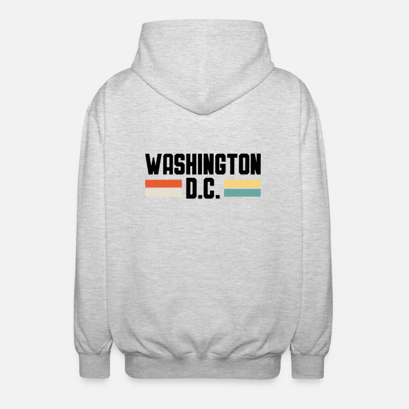 WASHINGTON DC - Unisex Kapuzenjacke - Hellgrau meliert