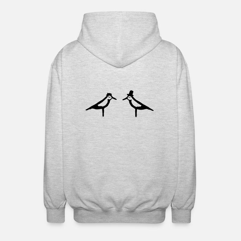 Möwen - Unisex Kapuzenjacke - Hellgrau meliert