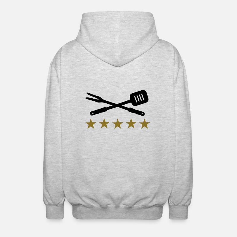 BBQ - Unisex Kapuzenjacke - Hellgrau meliert