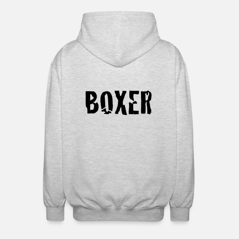 boxer - Unisex Kapuzenjacke - Hellgrau meliert