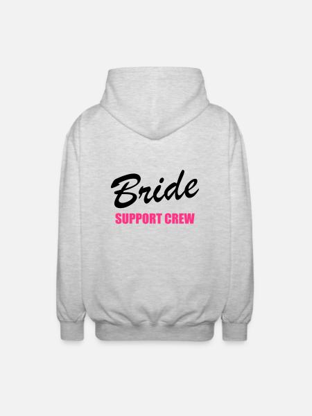 Bride Support Crew 2clr - Unisex Hooded Jacket - light heather grey