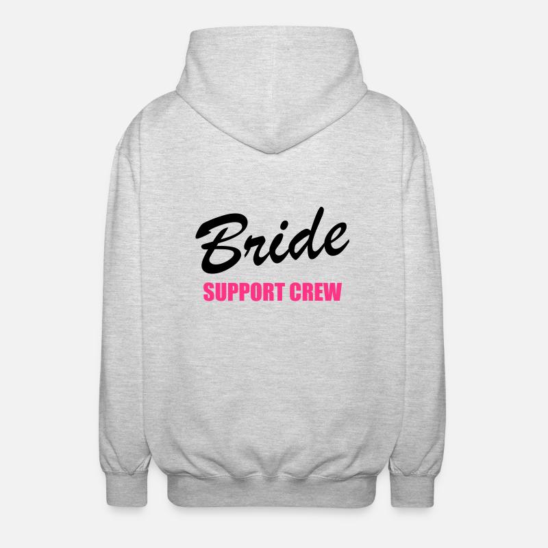 Bride Support Crew 2clr - Unisex Hooded Jacket - light heather grey
