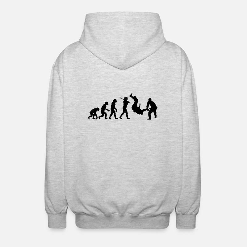 Judo Throw Evolution - Veste à capuche unisexe - gris clair chiné