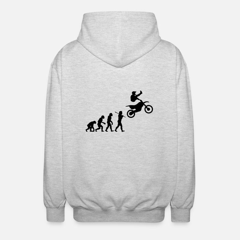 MX Freestyle Motocross Evolution - Unisex Kapuzenjacke - Hellgrau meliert