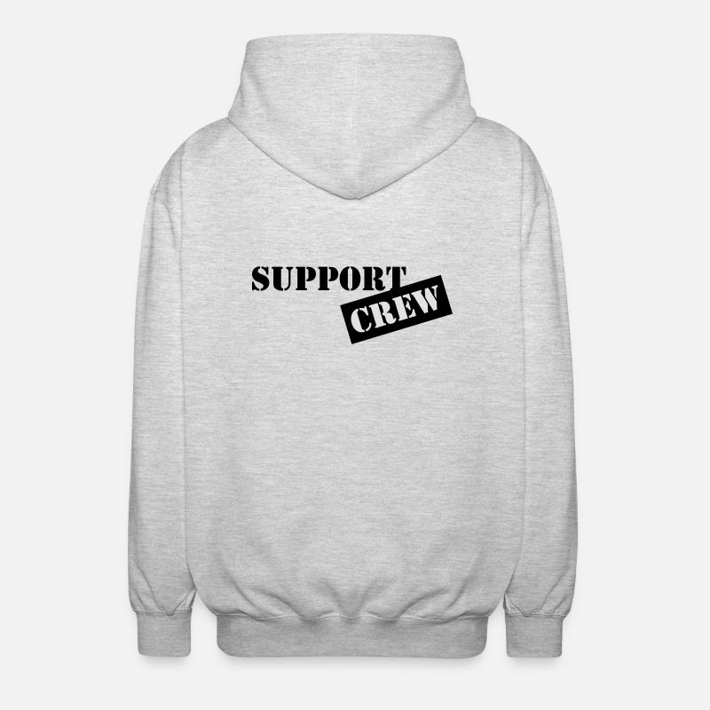 support crew - Unisex Kapuzenjacke - Hellgrau meliert