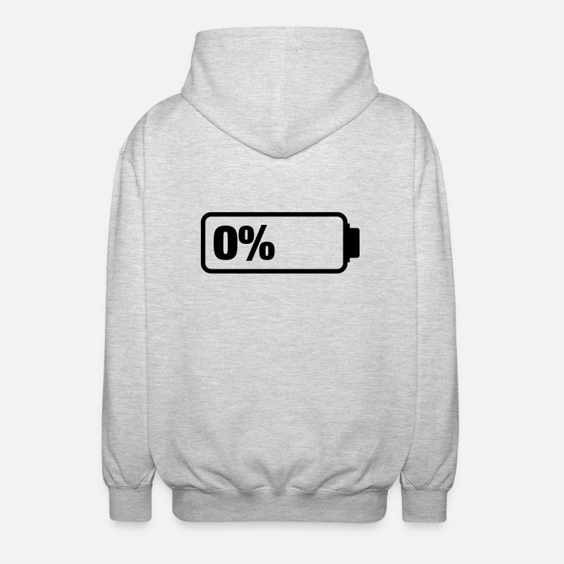 battery_empty_1__f1 - Veste à capuche unisexe - gris clair chiné