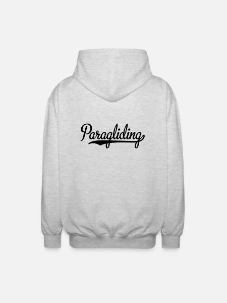 Paragliding - Unisex Kapuzenjacke - Hellgrau meliert