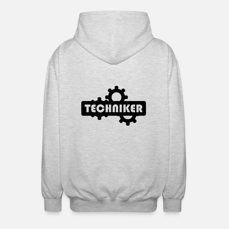 technicien - Veste à capuche unisexe - gris clair chiné