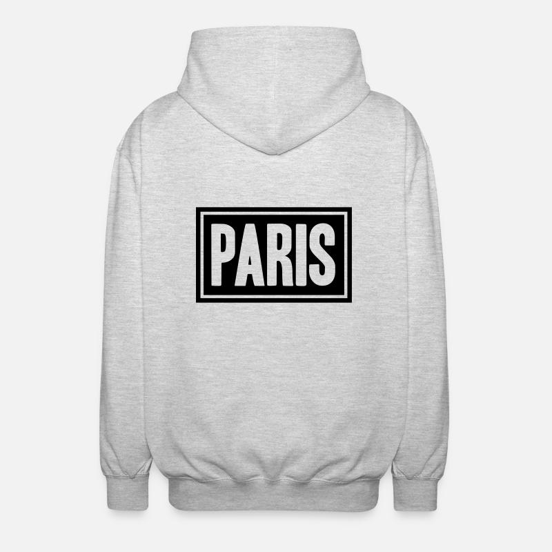 Paris Design - Unisex Kapuzenjacke - Hellgrau meliert