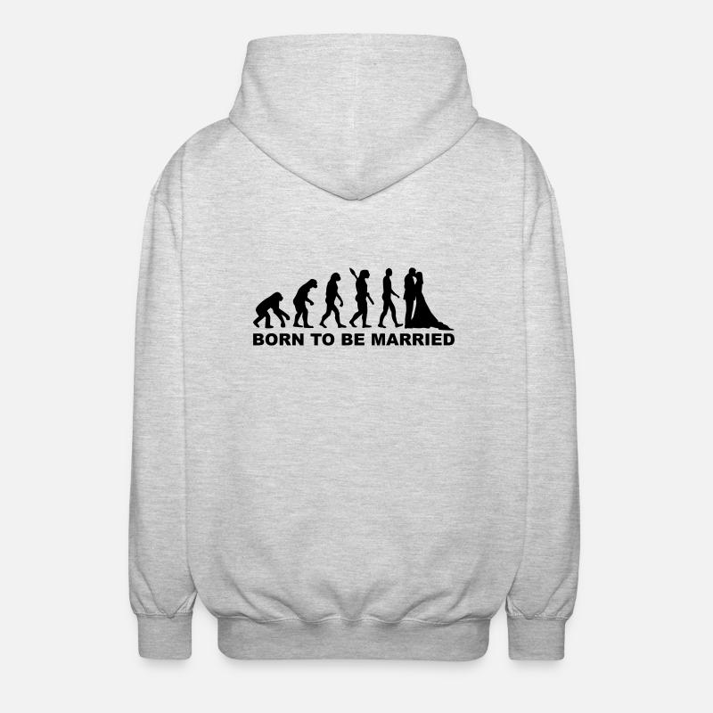 Evolution Wedding - Unisex Hooded Jacket - light heather grey