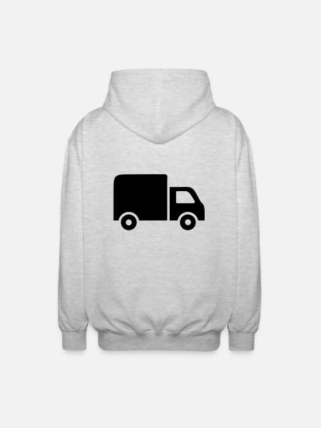 LKW - Unisex Kapuzenjacke - Hellgrau meliert