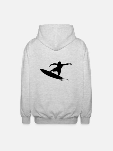Surfer 4 (Vector) - Unisex Hooded Jacket - light heather grey