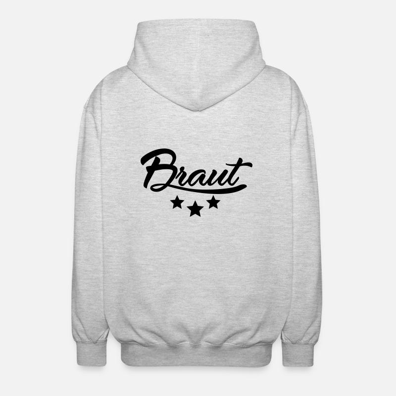 Braut Sterne - Unisex Kapuzenjacke - Hellgrau meliert