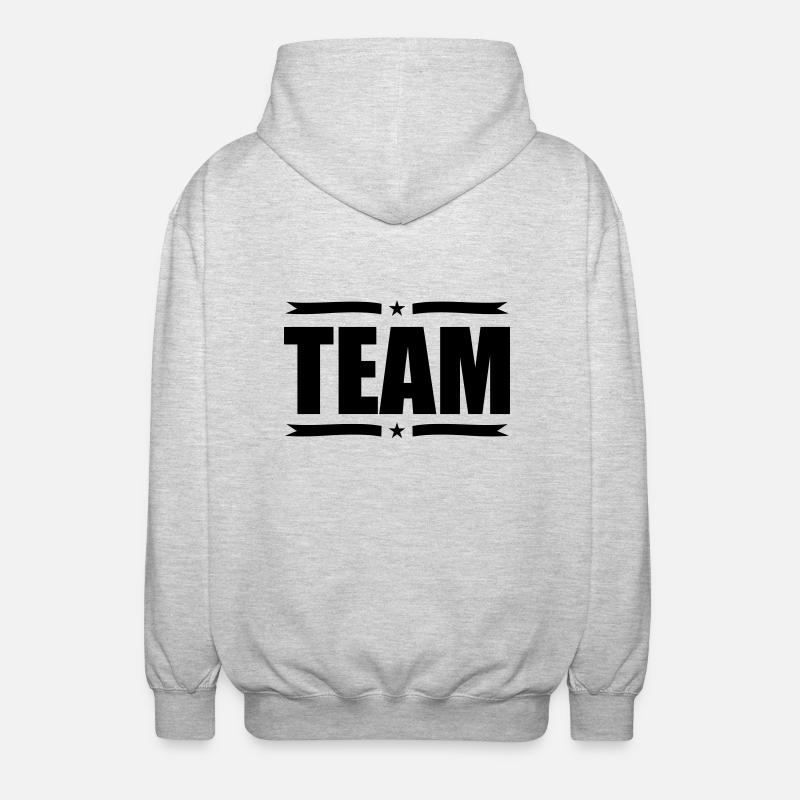 team - Unisex Kapuzenjacke - Hellgrau meliert