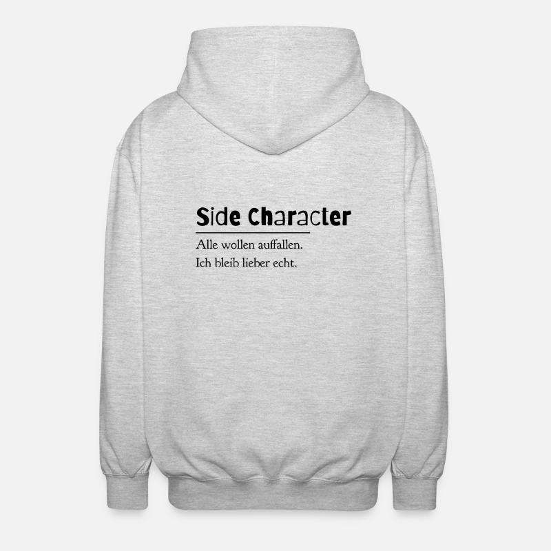 Side Character - Unisex Kapuzenjacke - Hellgrau meliert