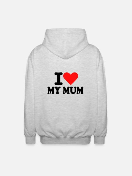 Mum - Unisex Hooded Jacket - light heather grey