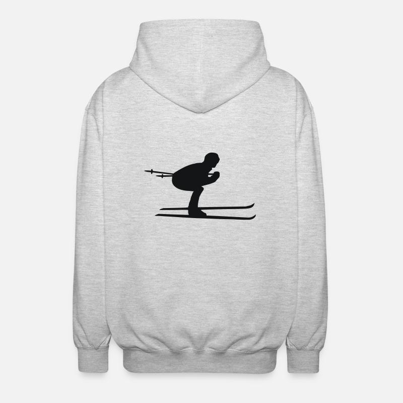 Ski - Veste à capuche unisexe - gris clair chiné