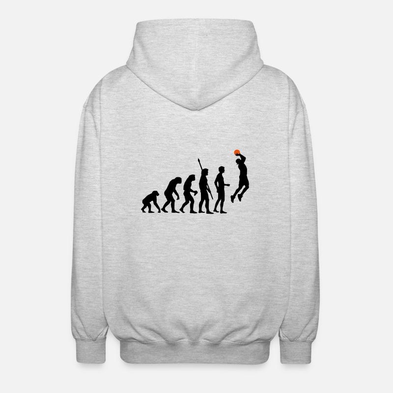 evolution_basketball_b_2c - Veste à capuche unisexe - gris clair chiné