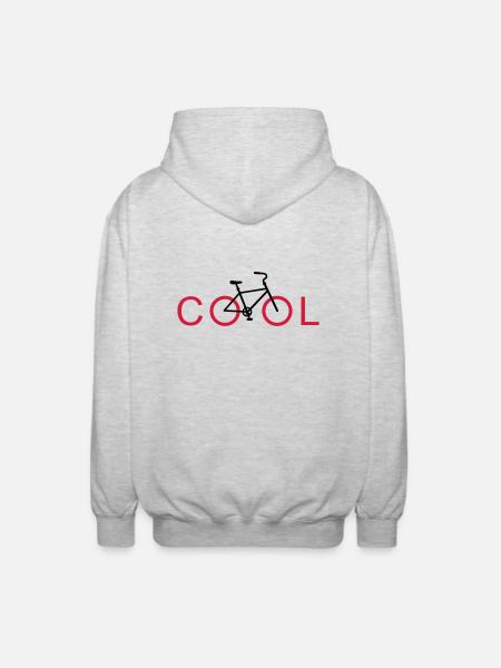 cool fahrrad - Unisex Kapuzenjacke - Hellgrau meliert