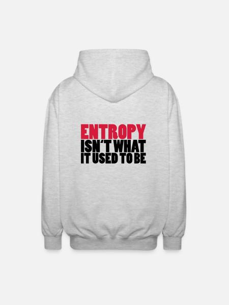 Entropy - Unisex Kapuzenjacke - Hellgrau meliert