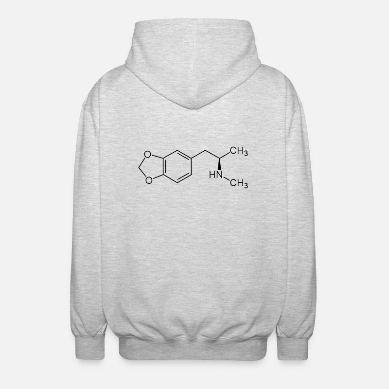 MDMA Molecule - Unisex Hooded Jacket - light heather grey