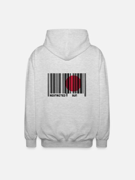 Restricted sun - Unisex Kapuzenjacke - Hellgrau meliert