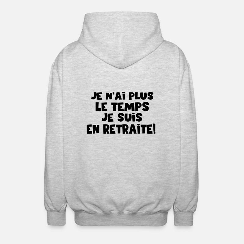 je n'ai plus le temps - Veste à capuche unisexe - gris clair chiné