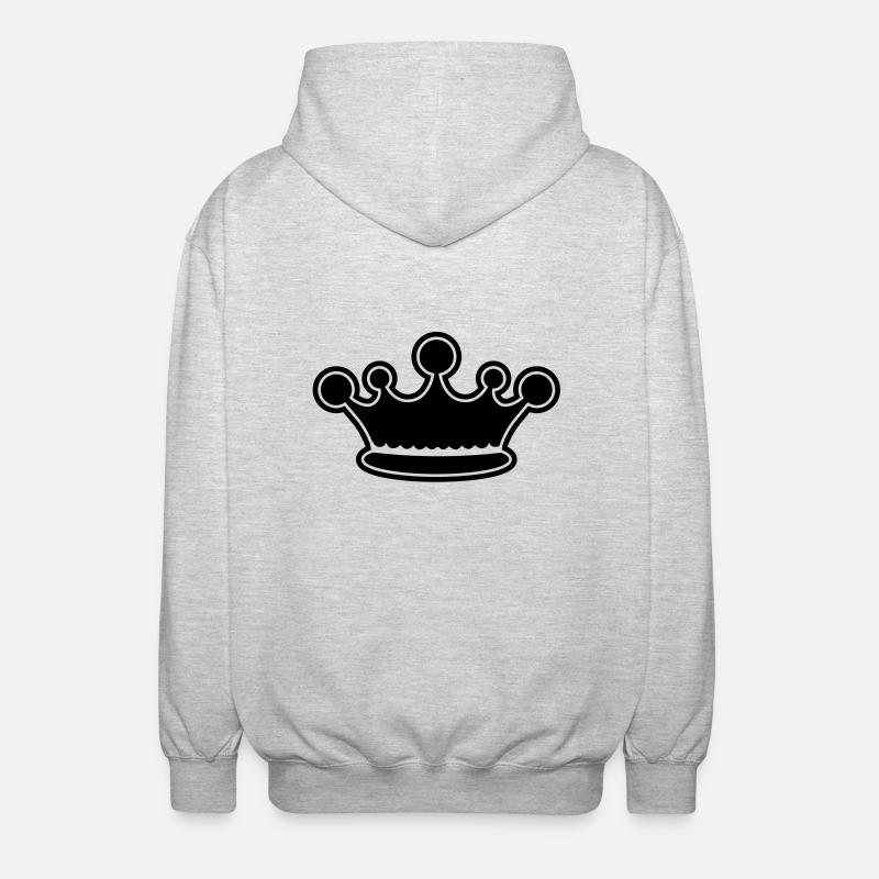 Crown - Veste à capuche unisexe - gris clair chiné