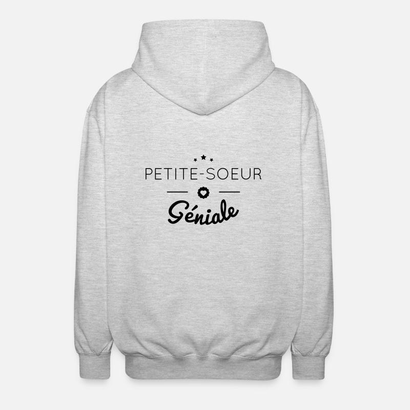 PETITE SOEUR GÉNIALE - Veste à capuche unisexe - gris clair chiné
