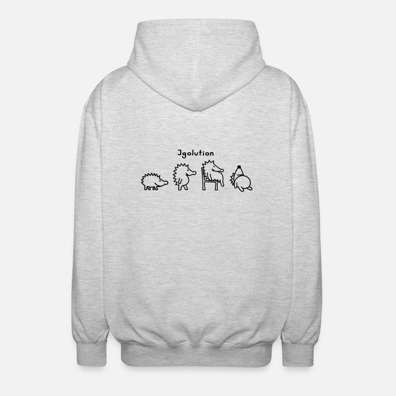 Igolution - Veste à capuche unisexe - gris clair chiné